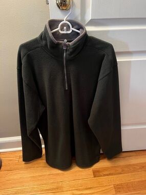 Men’s Champs Sporting Goods Green Fleece 1/4 Zip Size XL Vintage